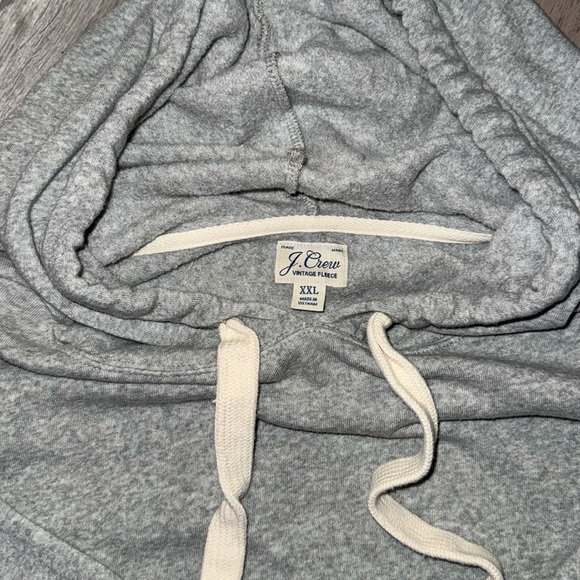 J.Crew XXL grey vintage cloud fleece hoodie - Picture 2 of 5